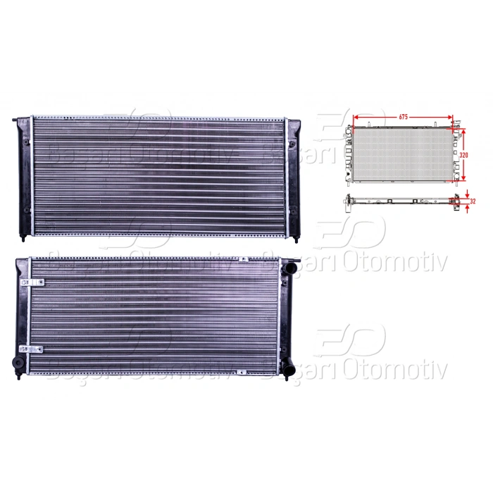 SU RADYATORU MEKANIK MT 322X678X32 VW GOLF2 1.6 TD 83-92