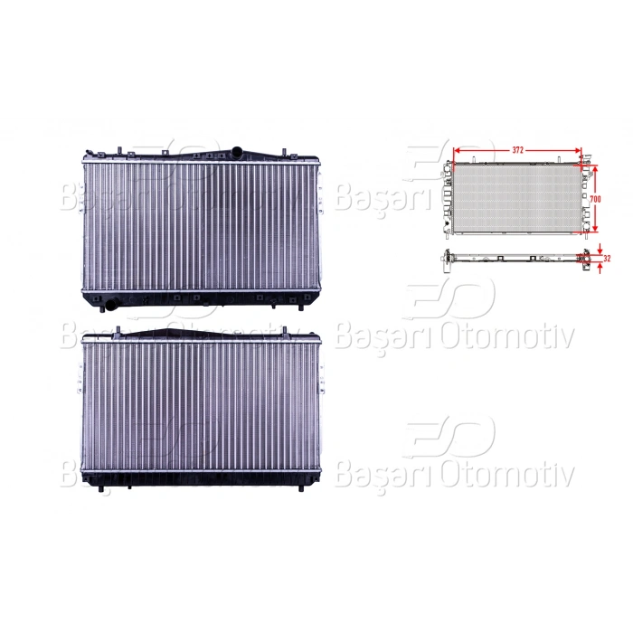 SU RADYATORU MEKANIK MT 372X700X23 CHEVROLET LACETTI J200 NUBIRA 1.4 1.6 1.8 03 >