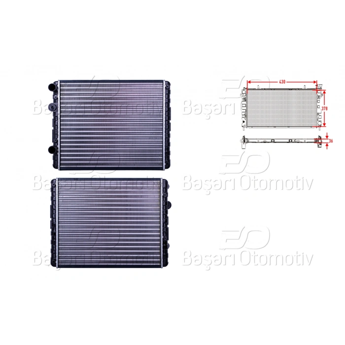 SU RADYATORU MEKANIK MT 430X378X23MM VW POLO CLASSIC 1.4 16V AEE AHW 94 >