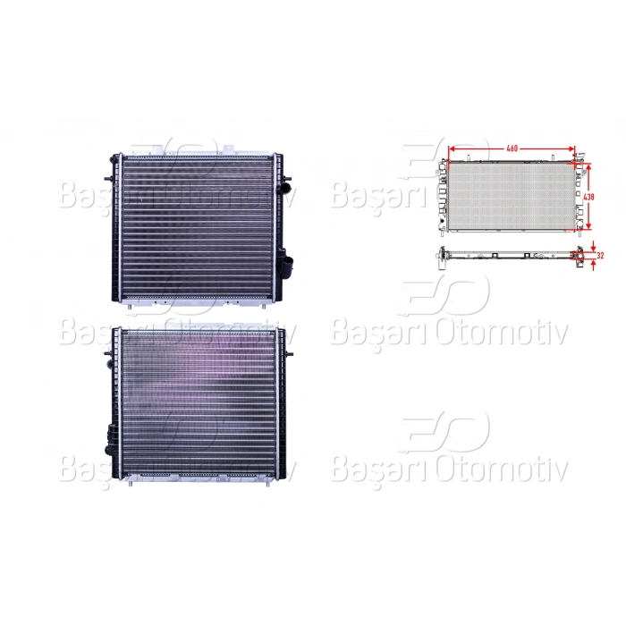 SU RADYATORU MEKANIK MT 460X438X32 RENAULT EXPRESS 1.9 D 91 >6006000712