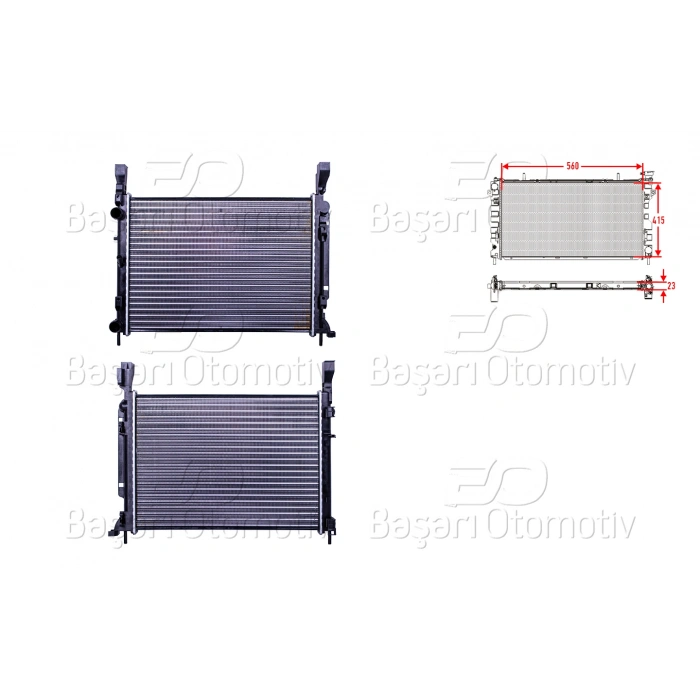 SU RADYATORU MEKANIK MT 560X415X23 RENAULT KANGOO 1.2 1.5DCI 1.6 08 >8200418328
