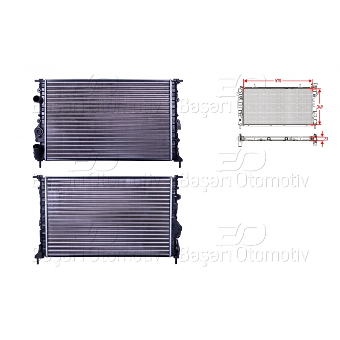 SU RADYATORU MEKANIK MT 570X349X23 RENAULT MEGANE 95-2001 7700838135