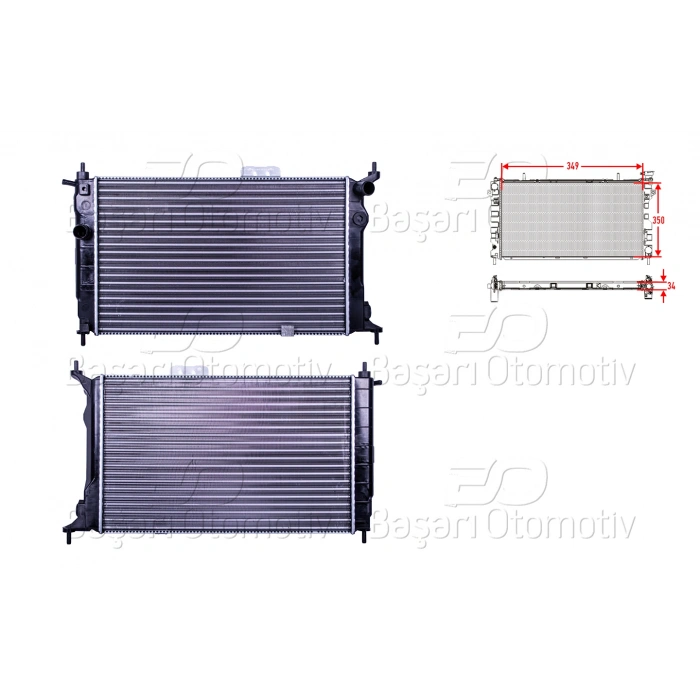 SU RADYATORU MEKANIK MT 585X378X23 MM OPEL ASTRA F 1.6 95 >