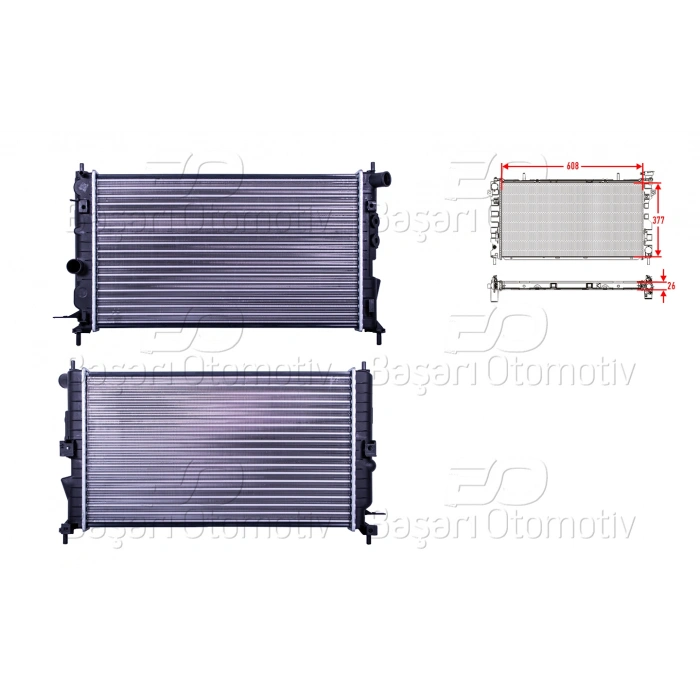 SU RADYATORU MEKANIK MT 610X378X23 OPEL VECTRA B 1.6 95 >