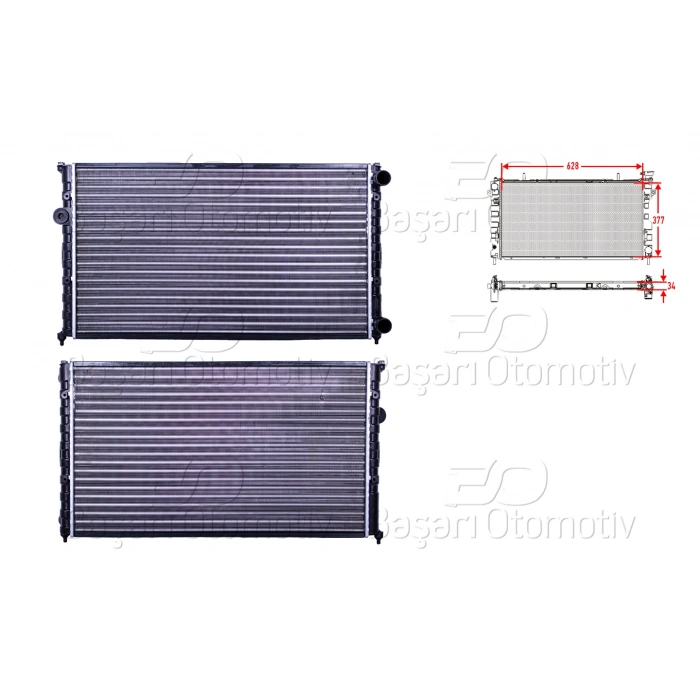 SU RADYATORU MEKANIK MT 628X377 MM SEAT IBIZA VW POLO CLASS 1.6 16V 94>