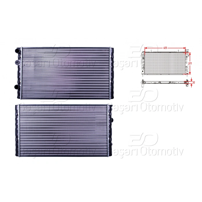 SU RADYATORU MEKANIK MT 628X378X32 VW POLO LUPO 1.4 1.6 16V AFH AHW 94 >