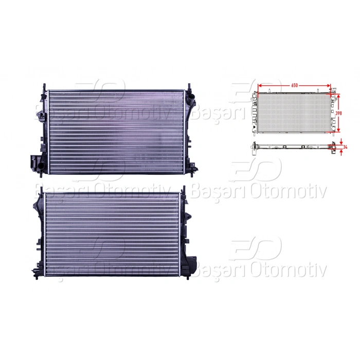 SU RADYATORU MEKANIK MT 650X398X34 OPEL VECTRA C 2.2DTH 2002>