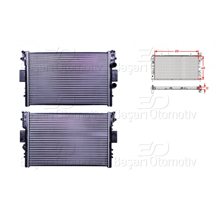 SU RADYATORU MEKANIK MT 650X440X32 IVECO DAILY 3 DAILY COMBI VAN 29 L 11V 35S 45C 50 C 1.3 99 >