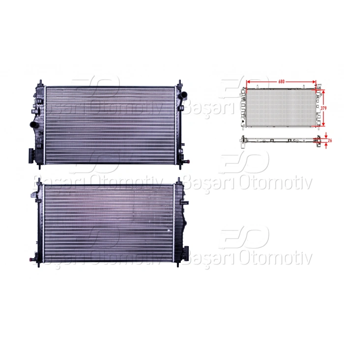 SU RADYATORU MEKANIK MT 680X379X26 OPEL INSIGNIA 2.8 08 >