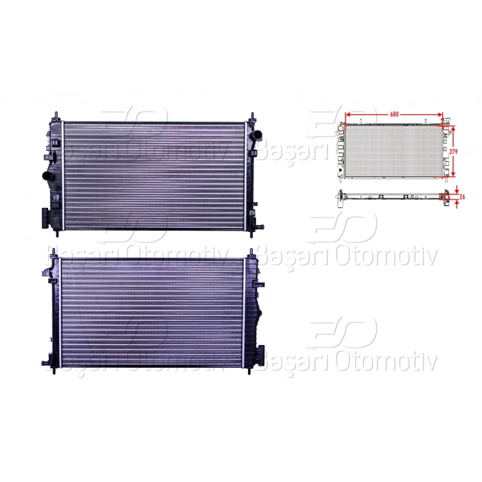 SU RADYATORU MEKANIK MT 680X379X26 OPEL INSIGNIA 2.8 08 >