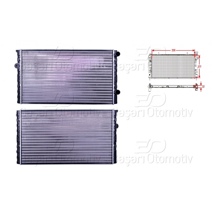 SU RADYATORU MEKANIK MT-AT 430X322X23 VW GOLF3 VENTO 1.9TDI 91 >
