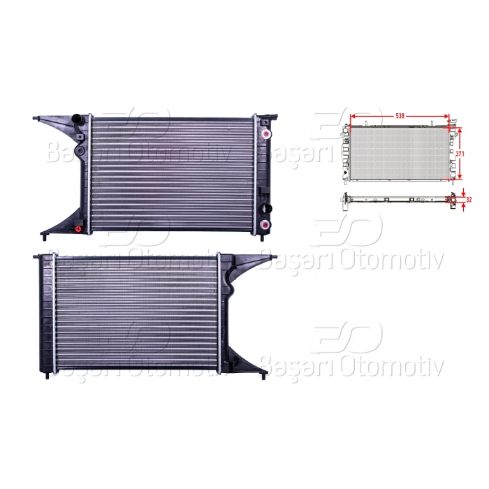 SU RADYATORU MEKANIK MT-AT 538X371X32 OPEL OMEGA B 16V OTOMATIK KLIMASIZ