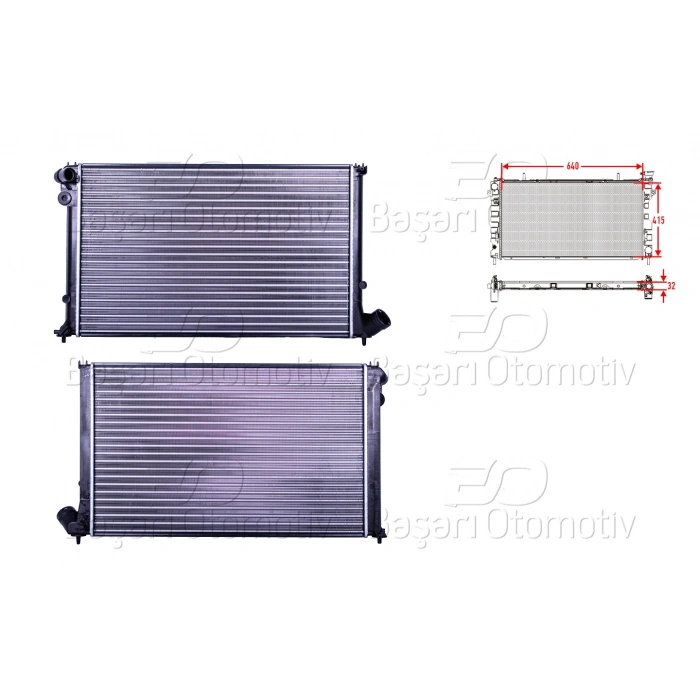SU RADYATORU MEKANIK MT-AT 640X415 MM PEUGEOT406 1.6 1.8 95-00