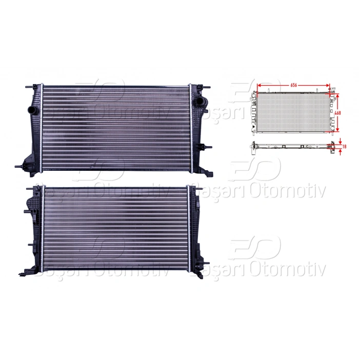 SU RADYATORU MEKANIK MT-AT 656X468X18 RENAULT FLUENCE MEGANE 3 1.6DCI 2.0 DCI 08 >21410-0057R