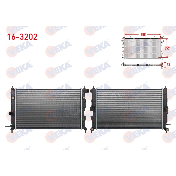SU RADYATORU MEKANIK OPEL VECTRA B 1.6i M-T 1995-2003
