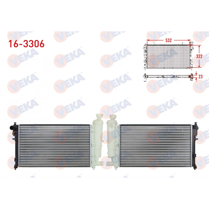 SU RADYATORU MEKANIK PEUGEOT 106 II 1.4i M-T ( UZUN ) 1996-2002