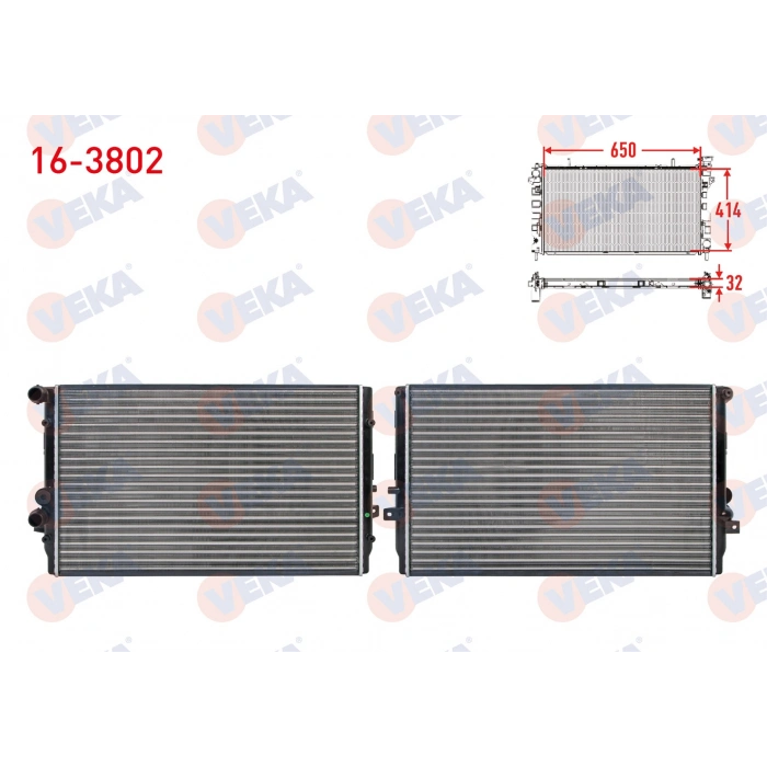 SU RADYATORU MEKANIK SEAT LEON (1M1) 1.9 TDI 1999-2006 / TOLEDO II (1M2) 1.9 TDI 1999-2006 / VW BORA (1J2) 1.9 TDI 1998-2005 / GOLF IV (1J1) 1.9 TDI 1997-2005