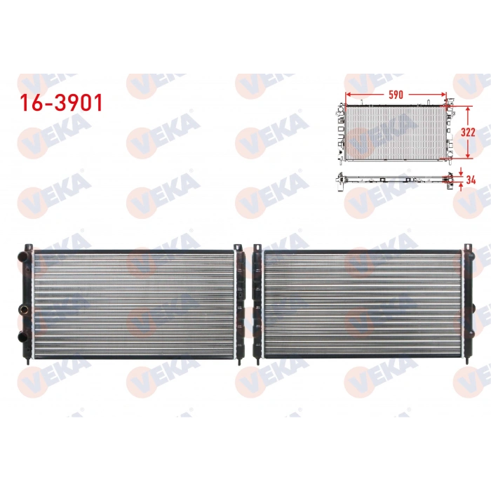 SU RADYATORU MEKANIK SKODA FELICIA 1.9 D M-T AC +/- 1994-2002 / FELICIA 1.6 1994-2002