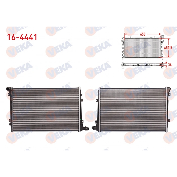 SU RADYATORU MEKANIK VOLKSWAGEN CADDY III (2KB,2KJ,2CB,2CJ) 1.9 TDI M-T 2004-2010