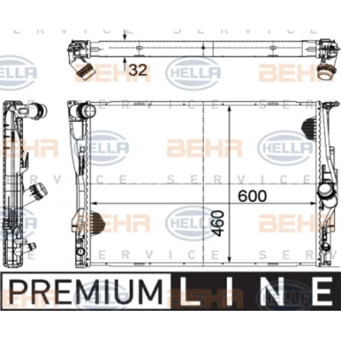 SU RADYATÖRÜ OTOM. E81-82-87-88-90-91-92-93-X1 N52-53 05-