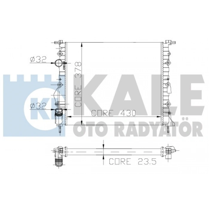 SU RADYATÖRÜ RTA/RTE E7J MEGANE I/CLIO/KANGOO 1.4-1.6 98-