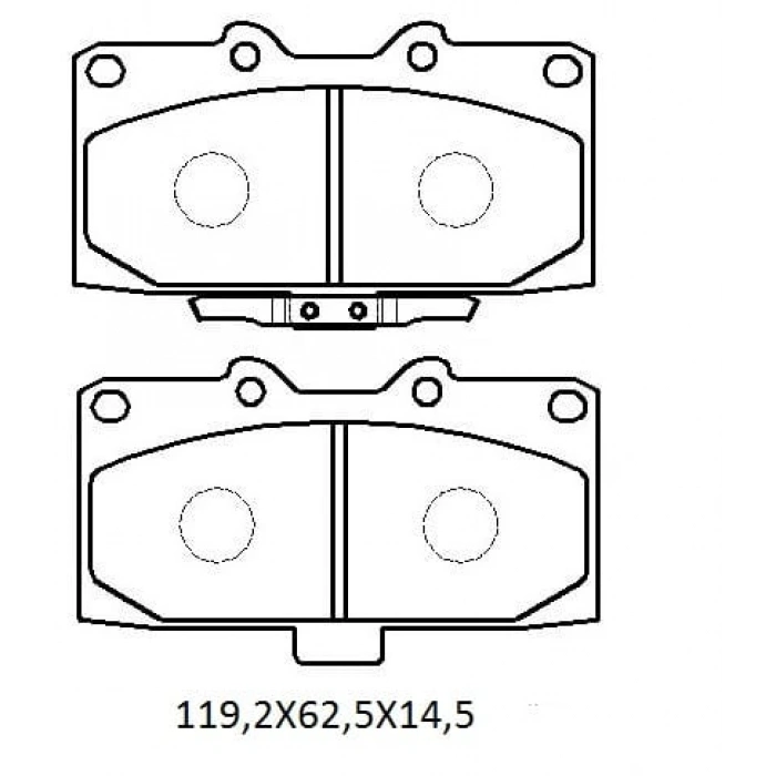 SUBARU IMPREZA- 06/07; ÖN FREN BALATASI 2,0 WRX (DİSK) (119,2X62,5X14,5) (DAIWA)