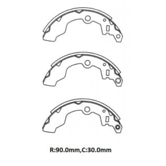 SUZUKI ALTO- 88/94; ARKA FREN PABUCU (90X30)(DAIWA)