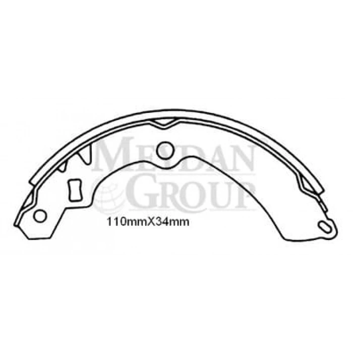 SUZUKI VITARA- 88/98; ARKA FREN PABUCU 3KAPI (110X34) (DAIWA)