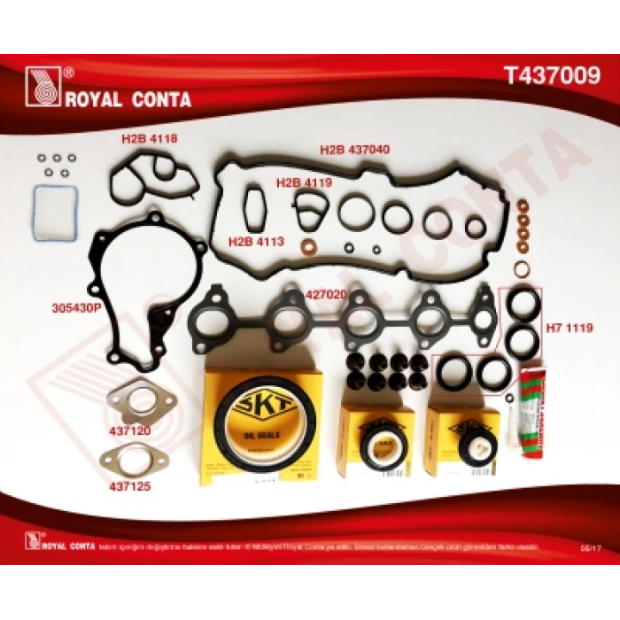 TAKIM CONTA SIL.KAPAK CONTA YOK FIESTA/206/307/BIPPER/NEMO EURO 4 1,4 TDCI/HDI 02-