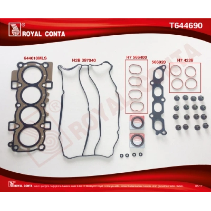 TAKIM CONTA ÜST SIL CONTALI (8A6G 6051 BB) FIESTA 1,25 BENZ 80 PS 09-