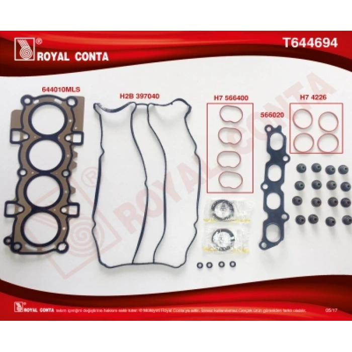 TAKIM CONTA ÜST SIL CONTALI (8A6G 6051 BB) FIESTA 1,25 BENZ 80 PS 09-