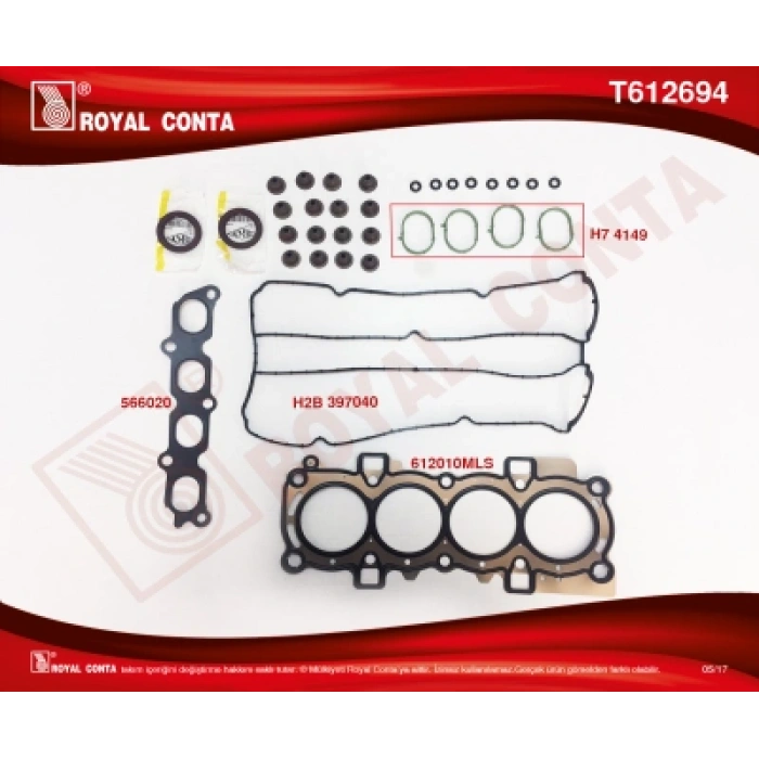 TAKIM CONTA ÜST SIL.CONTALI (8A6G 6051 DA) FIESTA 1,4 ZETEC-S 90 PS 09-
