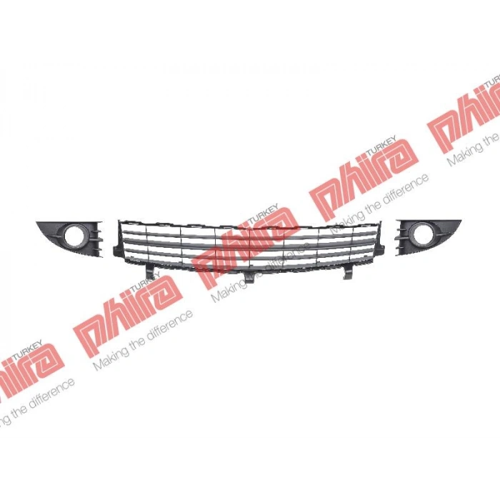 TAMPON IZGARASI ÖN SOL-SAĞ-ORTA TAKIM SİYAH | RENAULT | SCENIC | 2011>