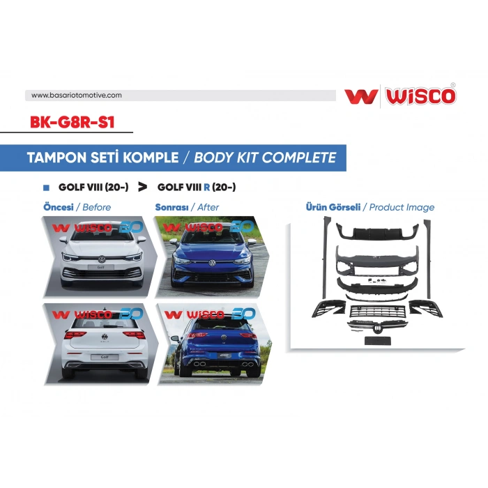 TAMPON SETI KOMPLE (ON-ARKA-YAN) VW GOLF 8 R 20-