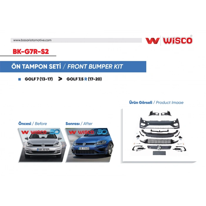 TAMPON SETI ON VW GOLF 7.5 R (13-17 GOLF 7 ICIN UYUMLUDUR)