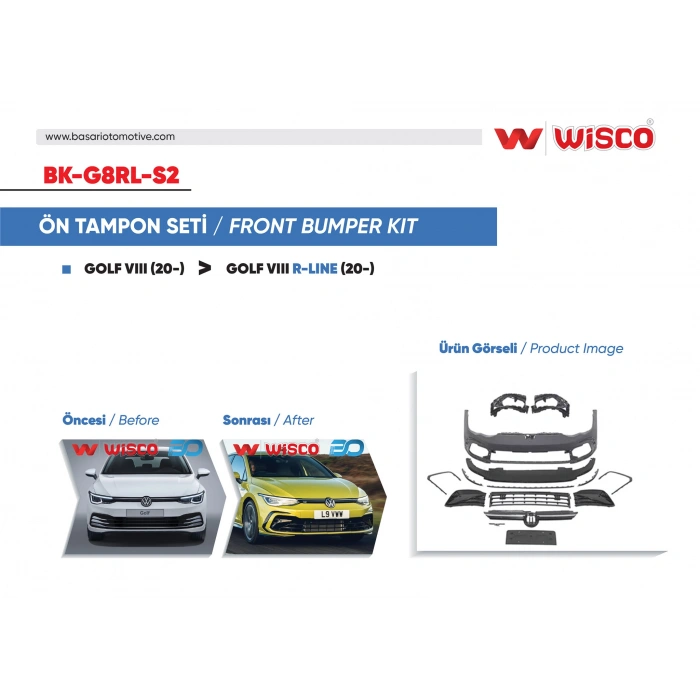 TAMPON SETI ON VW GOLF 8 R-LINE 20-
