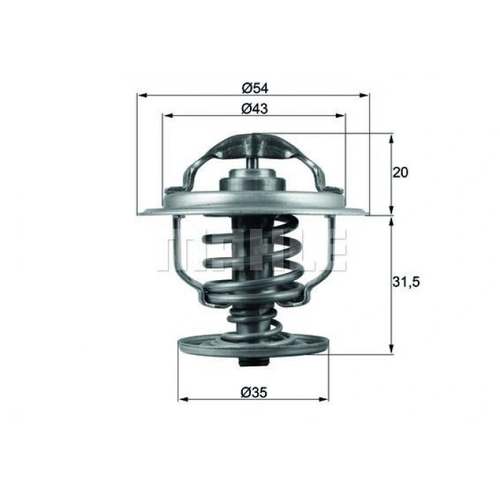 TERMOSTAT (87C) T4-T5-GOLF-JETTA-PASSAT-CORDOBA-IBIZA-TOLEDO-CADDYIII