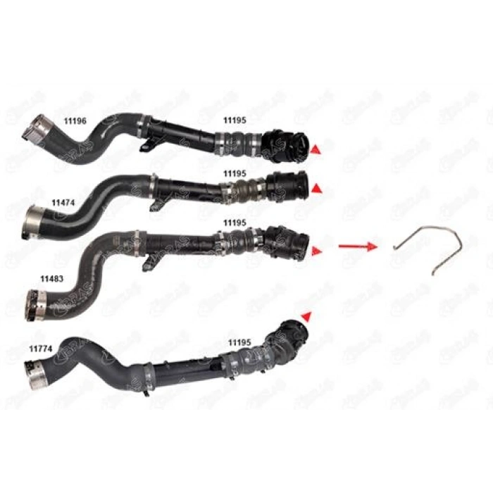 TURBO HORTUM TUTUCU YAY CLIO IV MEGAN IV DUSTER QASHQAI II 1,5 DCI 12-