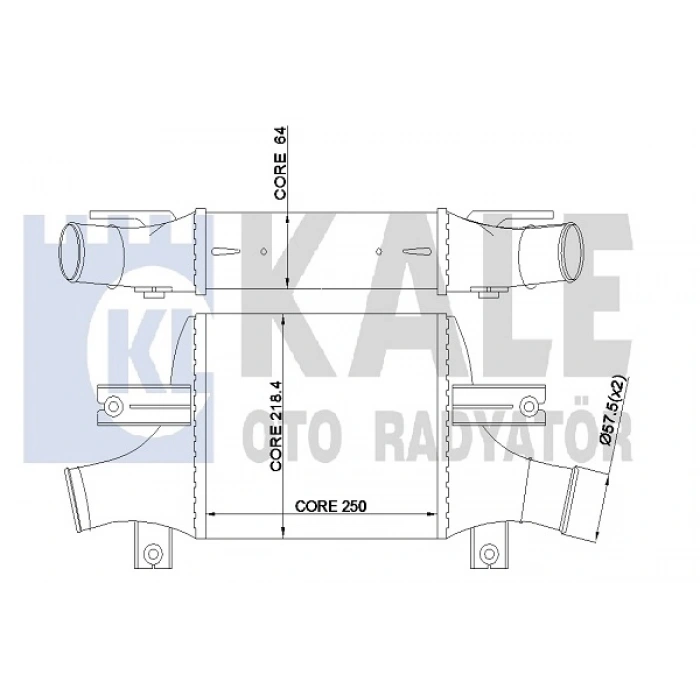 TURBO RADYATÖRÜ 250X218,4X64 ASX (GA) 1.6 DI-D:1.8 DI-D 13-18