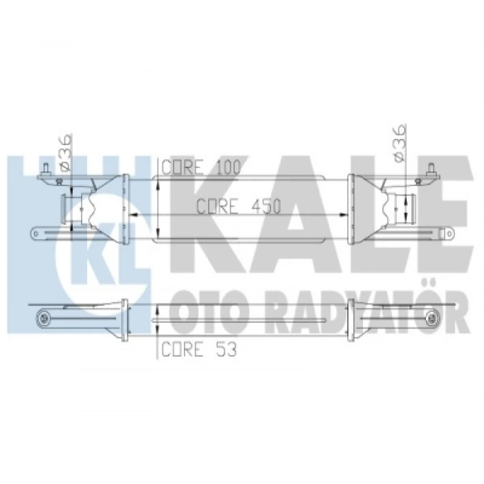 TURBO RADYATÖRÜ AL/PL/BRZ450X97X52 GRANDE PUNTO 1,3 MTJ 05-