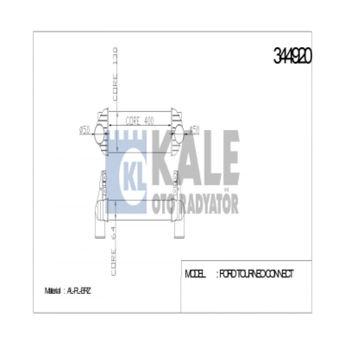 TURBO RADYATÖRÜ CONNECT 1,8 TDCI 06-13