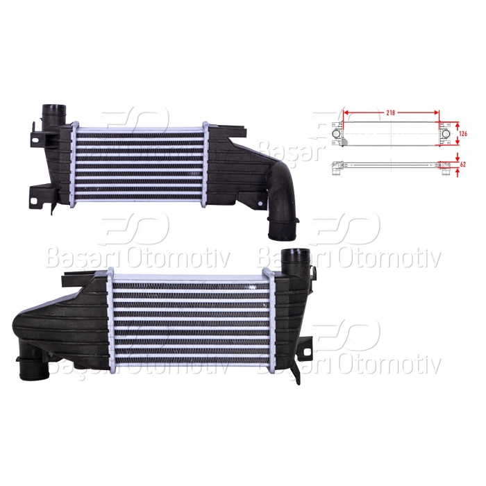 TURBO RADYATORU (INTERCOOLER) 218X126X62 OPEL ASTRA H 1.7 CDTI 04 >