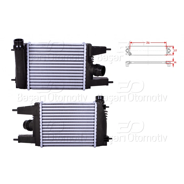 TURBO RADYATORU (INTERCOOLER) 256X217X64 NISSAN JUKE (F15) 1.2 DIG-T 14-19 PULSAR HB (C13) 14>