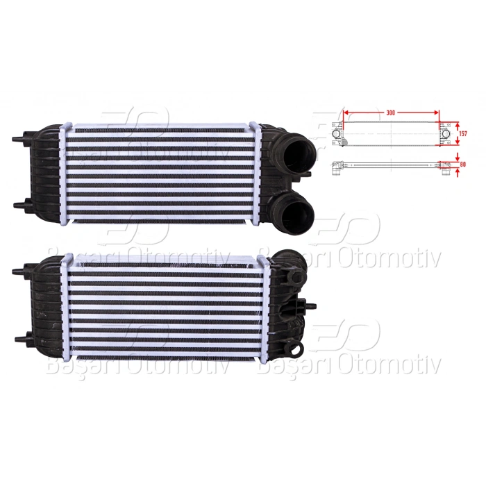 TURBO RADYATORU (INTERCOOLER) 300X157X80 PEUGEOT 508 1.6THP 10-18/ CITROEN C5 3 1.6THP 10>