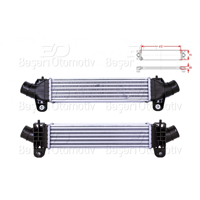 TURBO RADYATORU (INTERCOOLER) 412X97X85 FORD MONDEO 3 2.0 DI 2.2 TDCI 00 >