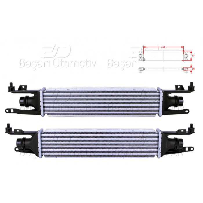 TURBO RADYATORU (INTERCOOLER) 450X97X50 OPEL CORSA D 1.3 CDTI 06 >