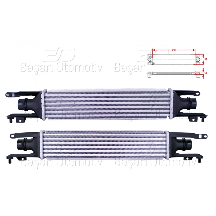 TURBO RADYATORU (INTERCOOLER) 450X97X50 OPEL CORSA D CORSA D VAN 1.3 CDTI 06 >