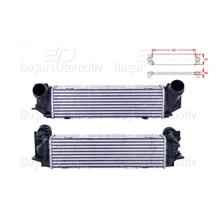 TURBO RADYATORU (INTERCOOLER) 492X132X100 BMW 5 SERISI (F10) 520i 10>