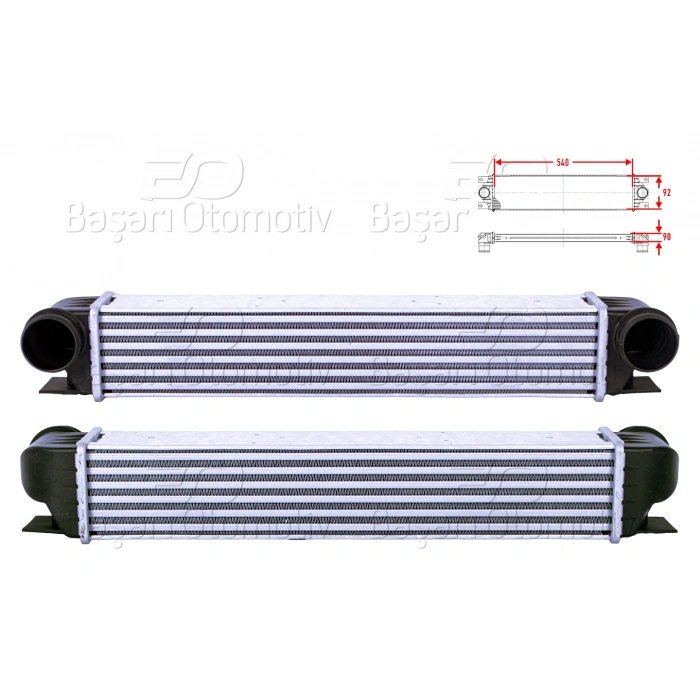 TURBO RADYATORU (INTERCOOLER) 540X92X90 BMW E39 5 520 D 525 D 530 D TOURING 520 D 530 D BMW 7 730D 740 D 98 >