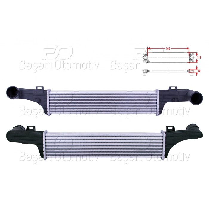 TURBO RADYATORU (INTERCOOLER) 560X113X50 MERCEDES-BENZ BENZ W210 E200 CDI E220 CDI E250 TURBO-D E290 TURBO-D E220 T CDI E250 T TURBO-D E290 T TURBO-D 96 >
